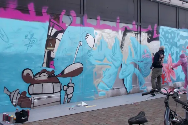 Graffiti Aktion JZ Sunshine Kreisstraße Selm Titel